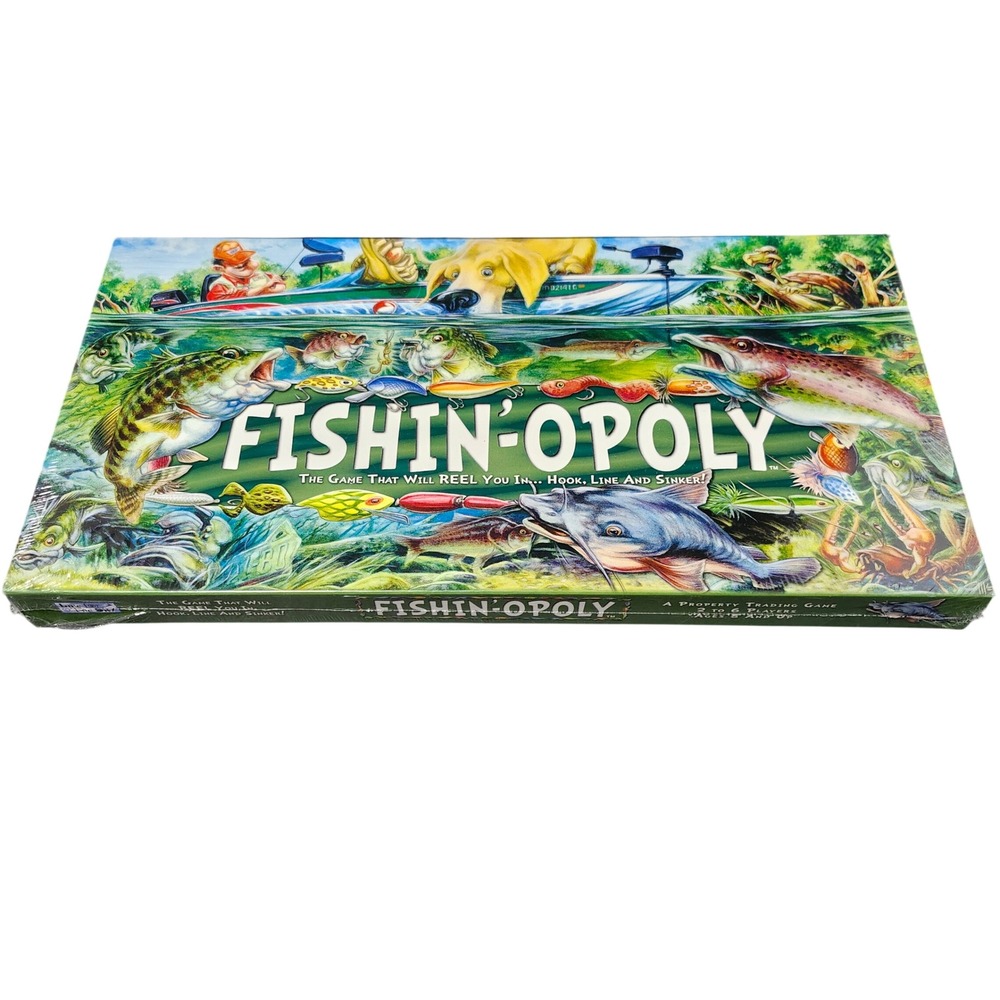 Late for the Sky‎ Fishin-Opoly Board Game New Sealed Fishing Theme